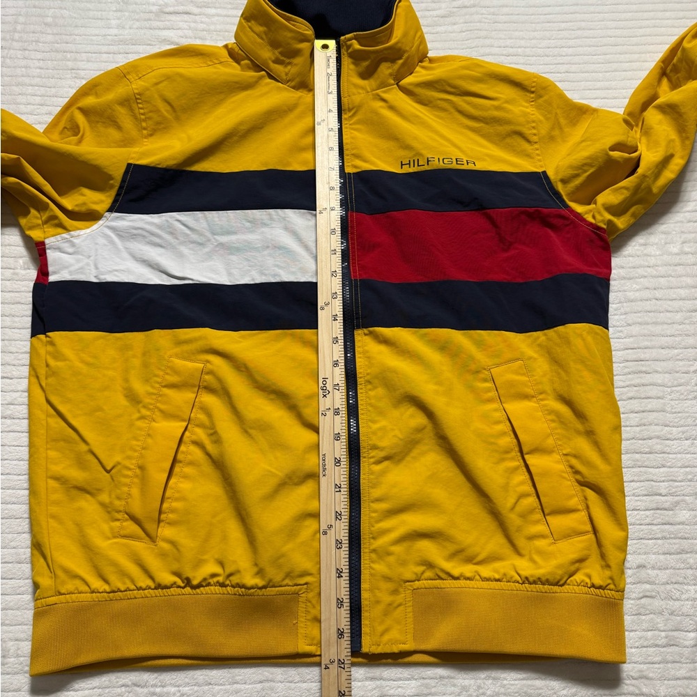 Tommy Hilfiger Yellow Windbreaker with Tricolor Stripe - Picture 7 of 10